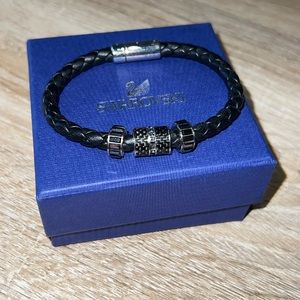 Swarovski Diagonal Leather Bracelet